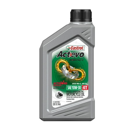 Castrol Actevo 4T 10W-30 Part Synthetic Motorcycle Oil, 1 (Best 10w30 Motorcycle Oil)