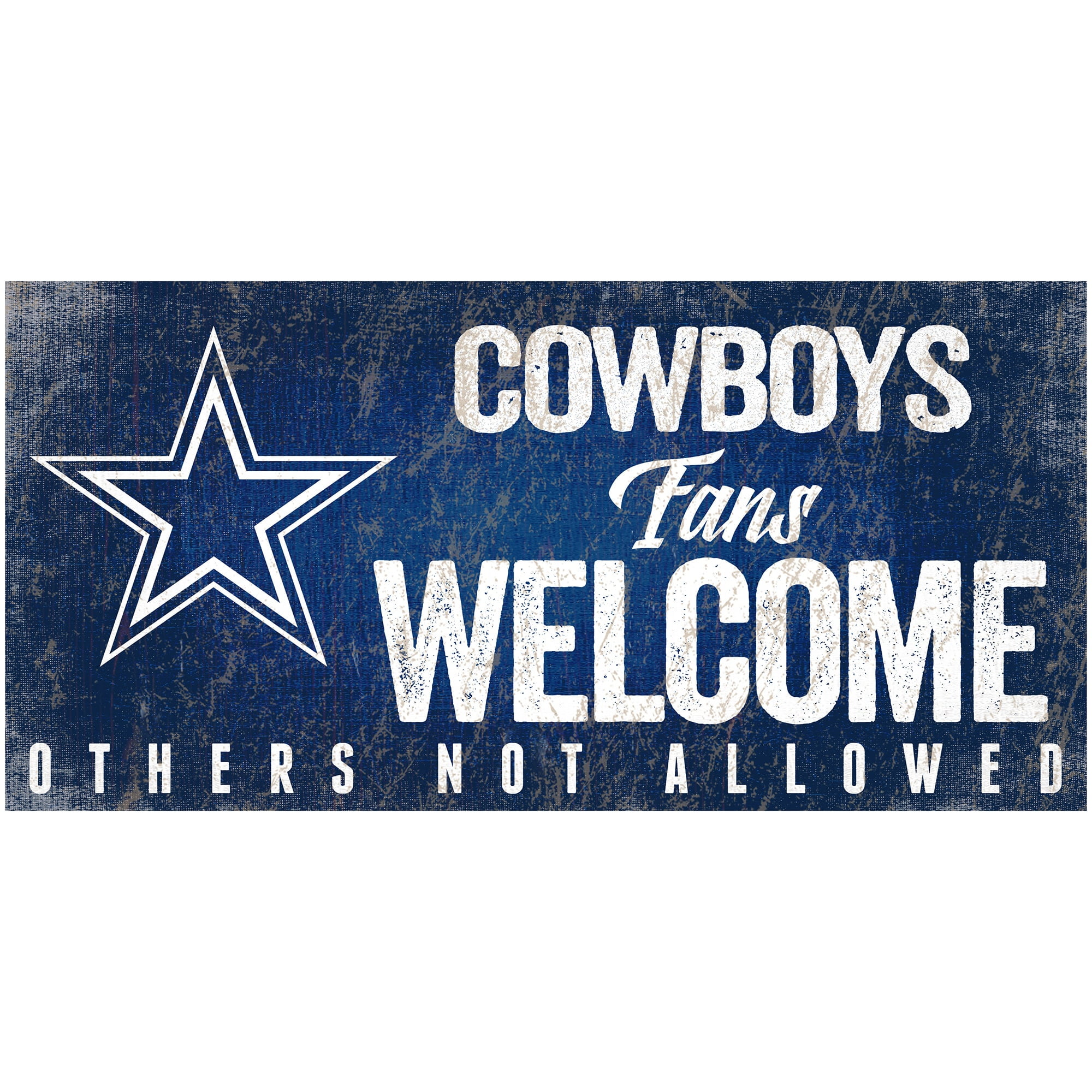 Dallas Cowboys 6" x 12" Fans Sign