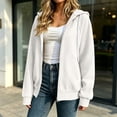 thumbnail image 6 of NominalSnug Zip up Hoodies for Women Full Zip up Long Sleeve Shirts Drawstring Hooded Sweatshirts with Pockets, 6 of 8