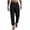 #0271-Black, variant on Men Linen Pants with Triple Button Fly and Multi Patched Pockets Double Pleated Front Relaxed Fit Cropped Cargo Trousers for Men