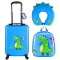 thumbnail image 1 of Set de equipaje Sanwuta Dinosaur de 43 cm con mochila y almohada cervical, 1 of 7