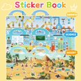 thumbnail image 3 of 3 Sets of Reusable Jelly Stickers Books - Perfect for 3-6 Year Olds Jelly Stickers Books - Airplane and Car Travel Toys Educational Gifts for Boys and Girls (Robot+Science+Desert）, 3 of 7