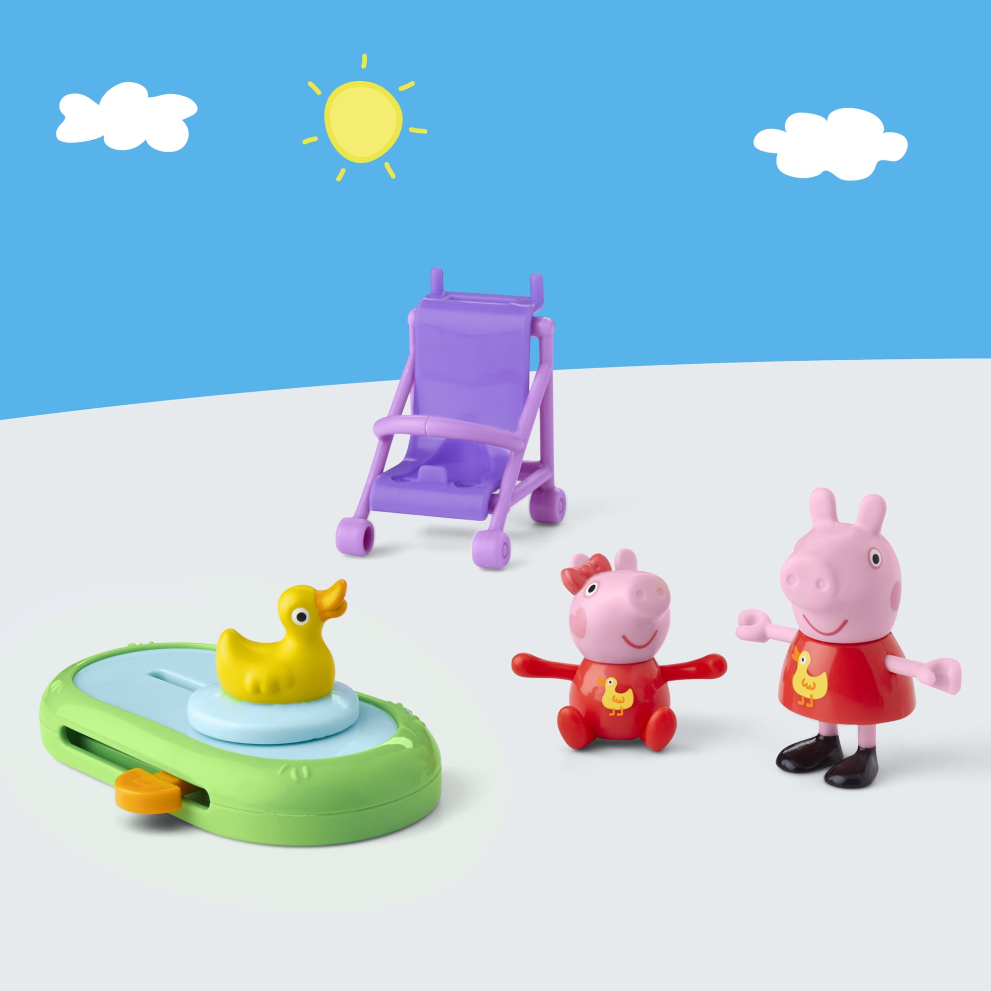 Peppa Pig Toys Peppa and Evie's Park Fun Playset with 2 Figures, Preschool Toys for Kids, 3 and up