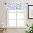 thumbnail image 7 of Blue Shell Kitchen Curtains and Valances Set, Conch Purple Coral Bubble Ocean Creature Rod Pocket Window Valance 18 Inch Window Curtain Panels for Living Room Bedroom Laundry, 27.5x36in, 3 Pieces, 7 of 7