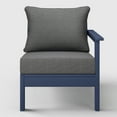 thumbnail image 3 of WestinTrends Avalon Outdoor Patio HDPE Right Arm Sectional Corner Club Chair with Patio Cushions, Navy Blue/Gray, 3 of 13