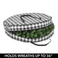 thumbnail image 5 of mDesign Round 36" Wreath Storage Container, Handles - 2 Pack, Plaid Black/White, 5 of 8