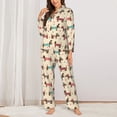 thumbnail image 2 of Balery Dachshund Dog Puppy Pattern Pajama Sets for Women Long Sleeve 2 Piece Sleepwear Loungewear Sets Soft PJ's with Pockets Long Sleeve Comfy Pj Sets-Small, 2 of 7