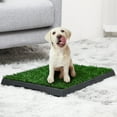 thumbnail image 4 of SAEWUD Dog Grass Pad with Tray, 25"x20" Artificial Dog Potty with 3-Layer System, Indoor Outdoor Pet Turf Toilet for Puppy Training, Portable Dog Pee Pad for Patio, Porch, Balcony Use, 4 of 9