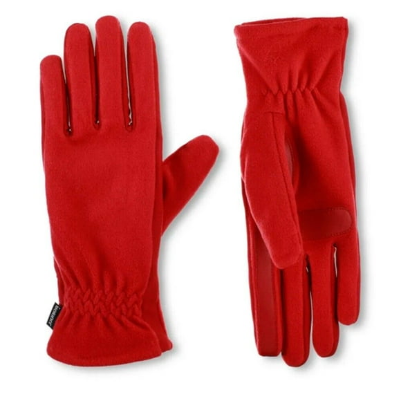 Isotoner SmartDri Fleece Wrist Gloves- A30670 (Chili, O/S)