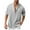 Gray, variant on Tawop Black T Shirt Tees Long Sleeve V Neck Linen Buttons Shirts for Men Size M-5XL