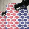 thumbnail image 3 of Ambesonne Fish Grommet Curtain, Nautical Fish Theme Design, 50" x 120", Red and Navy Blue, 3 of 6