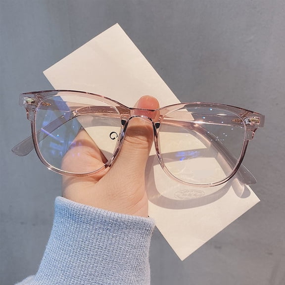 Blue Light Blocking Glasses Computer Screen Reading Glasses Unisex Lightweight Eyewear Frame Clear Lens Anti Eyestrain and UV Pink