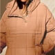 thumbnail image 2 of Sudadera con capucha de color sólido de otoño e invierno, sudadera con capucha de algodón con filete plegable, bolsillo, abrigo de manga larga para mujer, 2 of 6