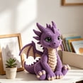thumbnail image 5 of Hometravel Soft Knitted Cotton Dinosaur Plush Toy, Handmade Crochet Stuffed Animal Decor, Cute Knitted Dinosaur Figurine for Shelf, Bedroom, Gift Display, 5 of 6