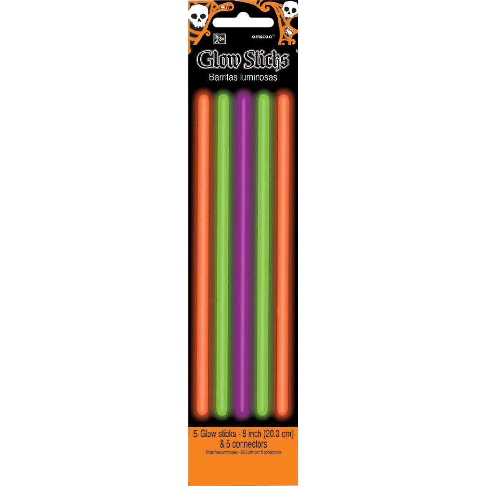 Halloween Glow Sticks 8" (5)