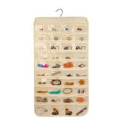 Hanging Jewelry Organizer, EEEkit 80 Pockets Double Sided Hanging Jewelry Organizer Display Pouch Accessories Holder Storage Bag, Ideal for Bathroom Travel Holding Jewelries Use