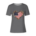 thumbnail image 4 of ZZwxWA Womens Tops Dressy Casual Short Sleeve Crewneck 4th of July Heart Shape Print Summer Shirts Independence Day Plus Size Lightweight Fashion Graphics Pullover Blouses, 4 of 4