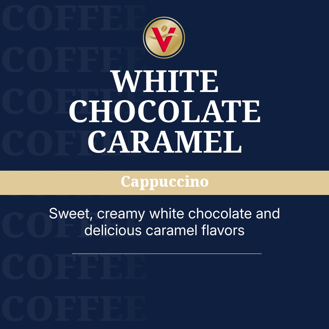 Victor Allen's Coffee White Chocolate Caramel Flavored Cappuccino, 42 Count, Single Serve K-Cup Pods for Keurig K-Cup Brewers