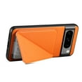 thumbnail image 6 of SaniMore for Google Pixel 8 Pro Case, PU Leather Skin & Rugged PC Backplane Card Slots [Up to 2] Shockproof Anti-fall Flip Kickstand Slim Lightweight Business Shell for Google Pixel 8 Pro, Orange, 6 of 8
