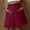 Wine, variant on uublik Short Shorts for Women with Pockets Super Soft Shorts Jeans Wine