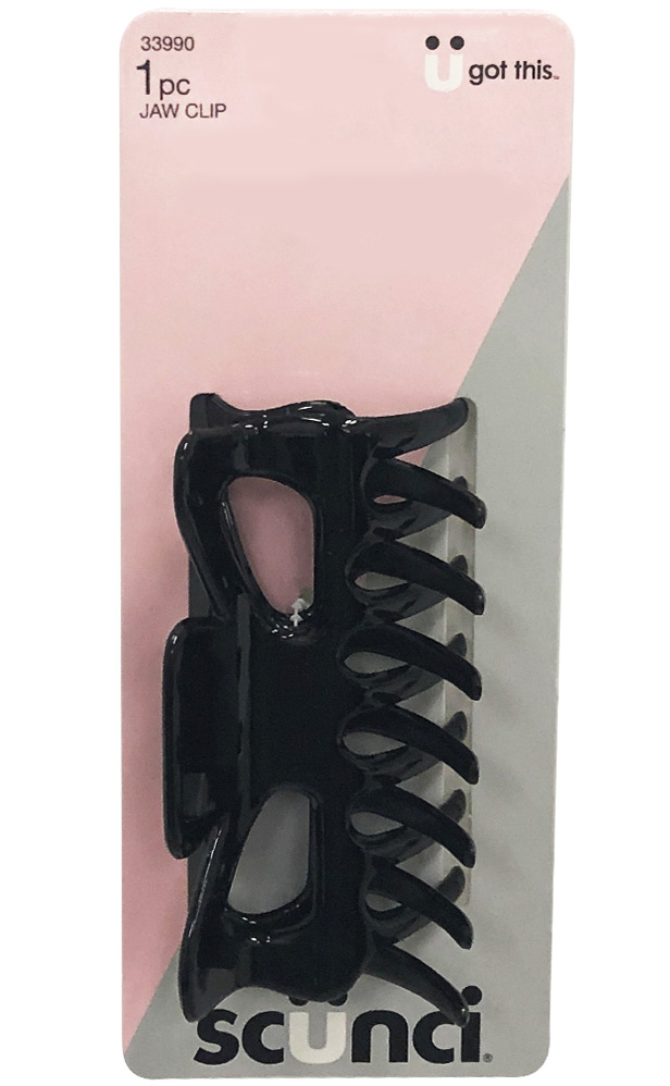 Scunci Hair Jaw Clip Black, Large