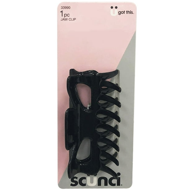 Scunci Hair Jaw Clip Black, Large