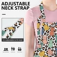 thumbnail image 5 of Easter and Leopard White Pattern Apron with Pockets, Cotton Linen Waterproof Adjustable Apron for Women, Kitchen Cooking Gardening BBQ Salon Apron, 33x27 Inch, 5 of 6