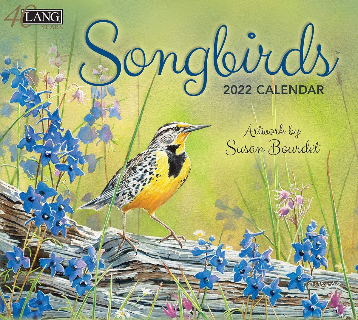 Lang Songbirds 2022 Wall Calendar (22991001880), 12 full-color images (January - December 2022)