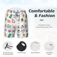 thumbnail image 3 of Yiaed Hello Summer Cat Print Mens Swim Trunks Bathing Suit Compression Liner Beach Swim Shorts Swimwear Quick Dry Zipper Pocket No-Chafing Board Short-X-Large, 3 of 6