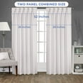 thumbnail image 4 of Kotton Culture Pinch Pleated Curtains Blackout for Bedroom Living Room Thermal Insulated Room Darkening Patio Door Window Curtain Panel with Tiebacks & Hooks W(26"+26") L84 (2 Panels Combined, White), 4 of 7