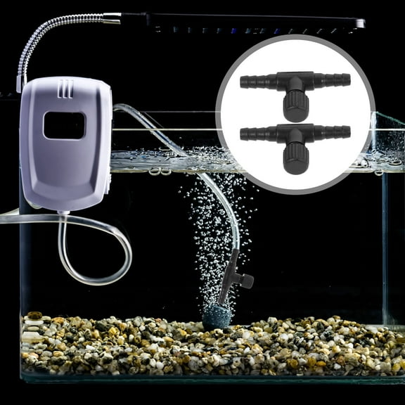 LEORX 30Pcs Professional Aquarium Valve Compact Wear Resistant T Shaped Regulator for Fish Tank