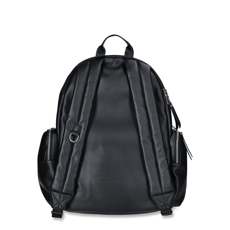 Madden girl black leather backpack on sale