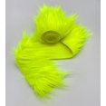 thumbnail image 4 of Shaggy Mohair Faux Fur Fabric Strips Ribbon, Pre Cut Roll, 4" Wide by 60" Long - Neon Yellow, 4 of 4