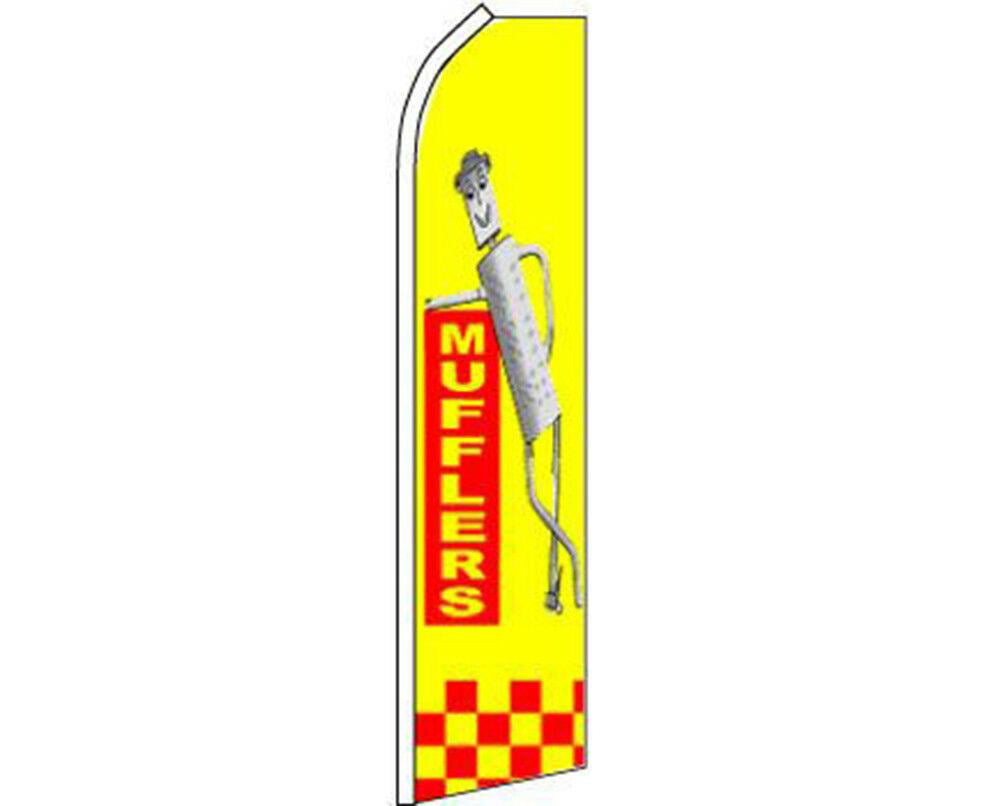 Brake Services Red Yellow Swooper Super Feather Advertising Marketing Flag 