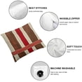 thumbnail image 5 of BANET Farmhouse Decorative Throw Pillow Covers Modern  Accent Cushion Cover,Rustic Stripe Pillow Cover for Living Room Sofa Bed Chair Square Couch Pillowcase White, 5 of 6