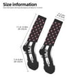 thumbnail image 2 of Gaeub Ribbon Breast Cancer Awareness Printed Design Socks Stretchy High Tube Socks for Men Women Teens , Softball Soccer Socks for Hiking, Sport, 2 of 6