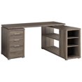 thumbnail image 3 of Monarch Specialties Computer Desk, Home Office, Corner, Left, Right Set-up, Storage Drawers, L Shape, Work, Laptop, Laminate, Brown, Contemporary, Modern, 3 of 3