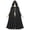Black Unisex Halloween Cloak, variant on JOANKDMI Unisex Halloween Cloak with Hood Full Length Long Cape Tie Front Wicca Pagan Robe for Vampire Witch Wizard Gothic Cosplay Costume Role Play Dress Up Party