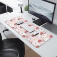 thumbnail image 2 of Long Mouse Pads for Desk,Pink Cow Strawberry Flower Pattern Desk Mats on Top Of Desks, Desk Mouse Pad Extra Large with 3mm Non-Slip Base and Stitched Edge for Gaming,Office,Work,Home 31.5"x11.8", 2 of 6