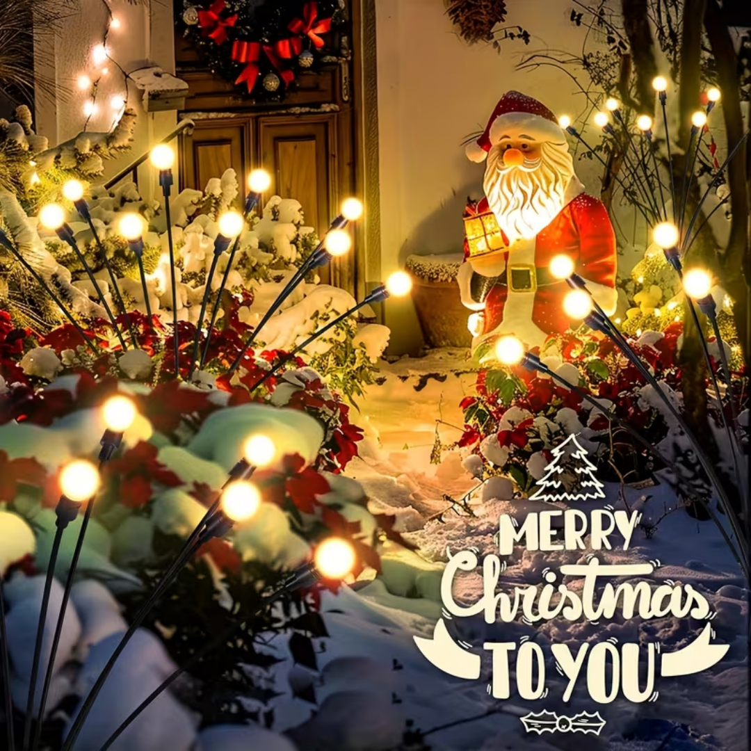 10 Solar Garden Lights Outdoor, Firefly Solar Lights, Wind Swing, Ip4x Waterproof Solar Outdoor Lights, Suitable For Courtyard Garden Decoration, Parties, Christmas Decoration (Warm White)