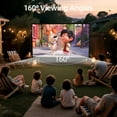 thumbnail image 3 of Projector Screen Outdoor, Projector Screens with Stand Portable 120" Foldable Projection Screen, 10 Feet Indoor Home Theater Movie-Screen with Carrying Bag for Backyard Movie Night, Party, Games, 3 of 5