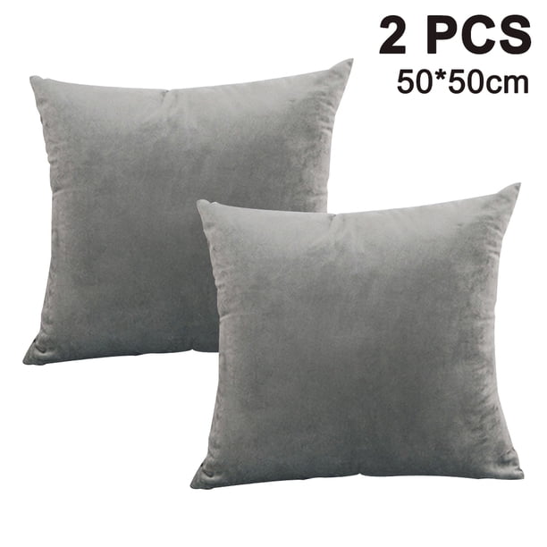 Paquete de 2, funda de almohada cuadrada decorativa suave de terciopelo, fundas de cojín, funda de almohada, decoraciones de decoración del hogar para sofá cama silla Xemadio 2034644-7