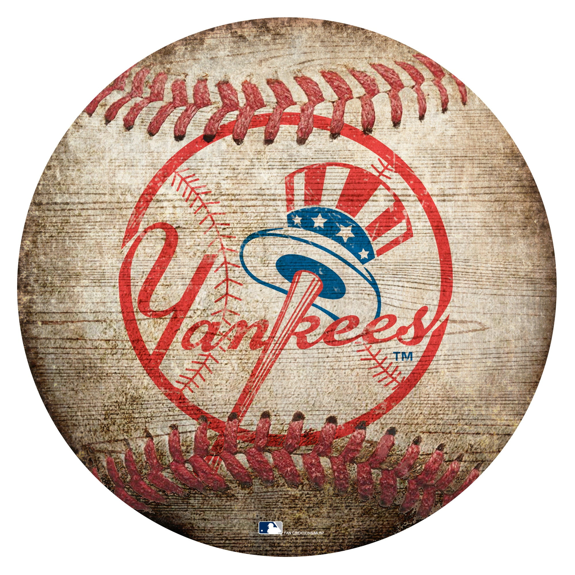 New York Yankees 12'' x 12'' Baseball Sign - Walmart.com - Walmart.com
