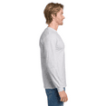 thumbnail image 3 of Gildan Heavy Cotton Long Sleeve T-Shirt, Men's Taped neck Classic Fit Ash Tee, S, 3 of 6
