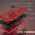 thumbnail image 3 of Galaxy S20 FE 5G Case with Ring Magnetic Car Mount Kickstand, Heavy Duty Drop Shockproof Durable Case Soft TPU Military Grade Case for Samsung Galaxy S20 FE 5G / S20 Lite, Red, 3 of 7
