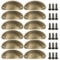 thumbnail image 1 of 12Pcs Cup Pull Shell Handles Half Moon Kitchen Cupboard Cabinet Door Drawer, 1 of 4