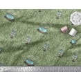 thumbnail image 3 of Soimoi Green Rayon Fabric Caramel & Americano Coffee Beverages Print Sewing Fabric Yard 42 Inch Wide, 3 of 3