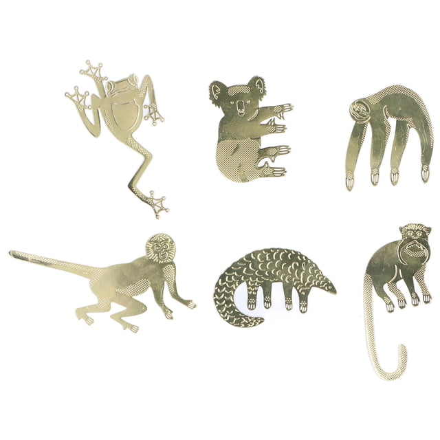 Decoración única para amantes de las plantas y acentos de jardín Juego de 6 colgantes de animales de metal