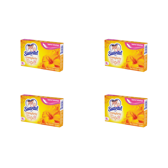 Suavitel Morning Sun Fabric Softener Dryer Sheets( 4 X 15 ct )– 4 Pack