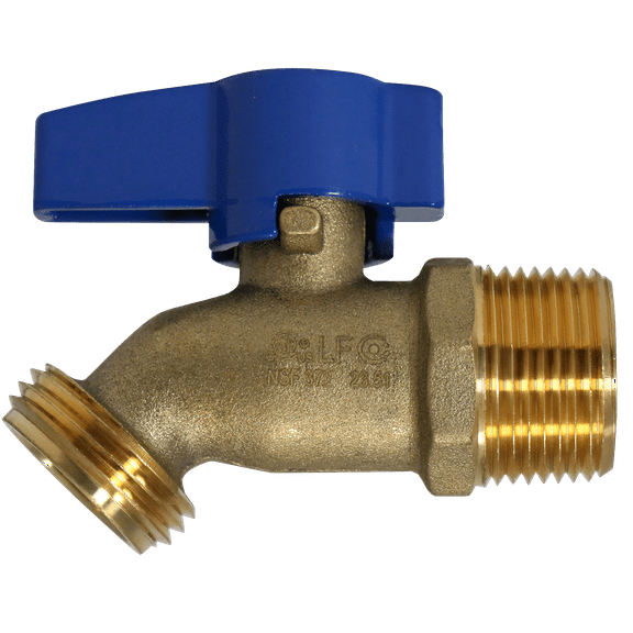 2 Pcs XFITTING 3/4 in MPT x 3/4 in GHT Hose Bibbs, 1/4 in Turn, 5-2-1=2XX